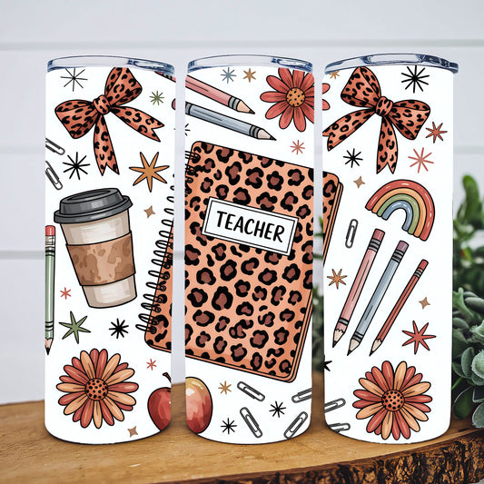 Teacher Leopard 20 oz Tumbler